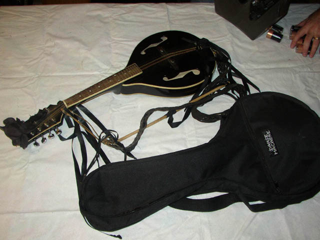 Johnson_mandolin_black_with_ribbons_and_Danse_Macabre_bag
